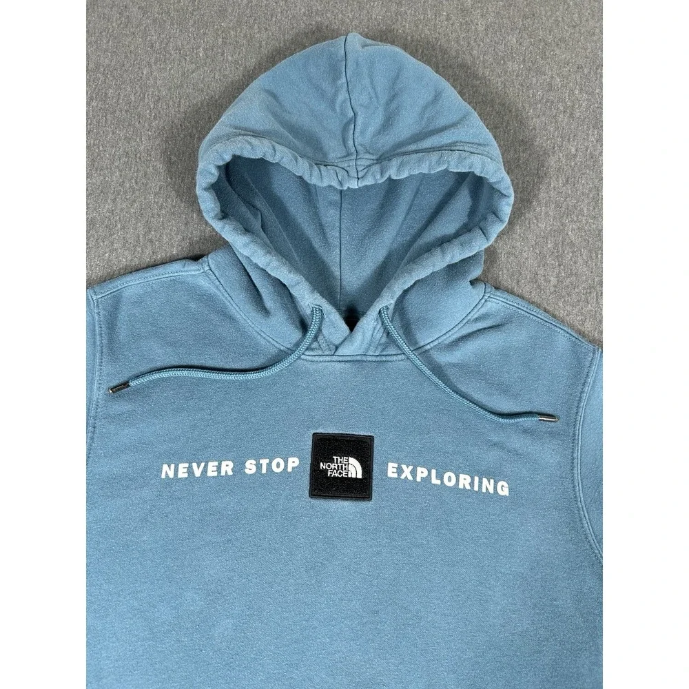 The North Face Never Stop Exploring Hoodie Men's Small Slate Blue Pullover